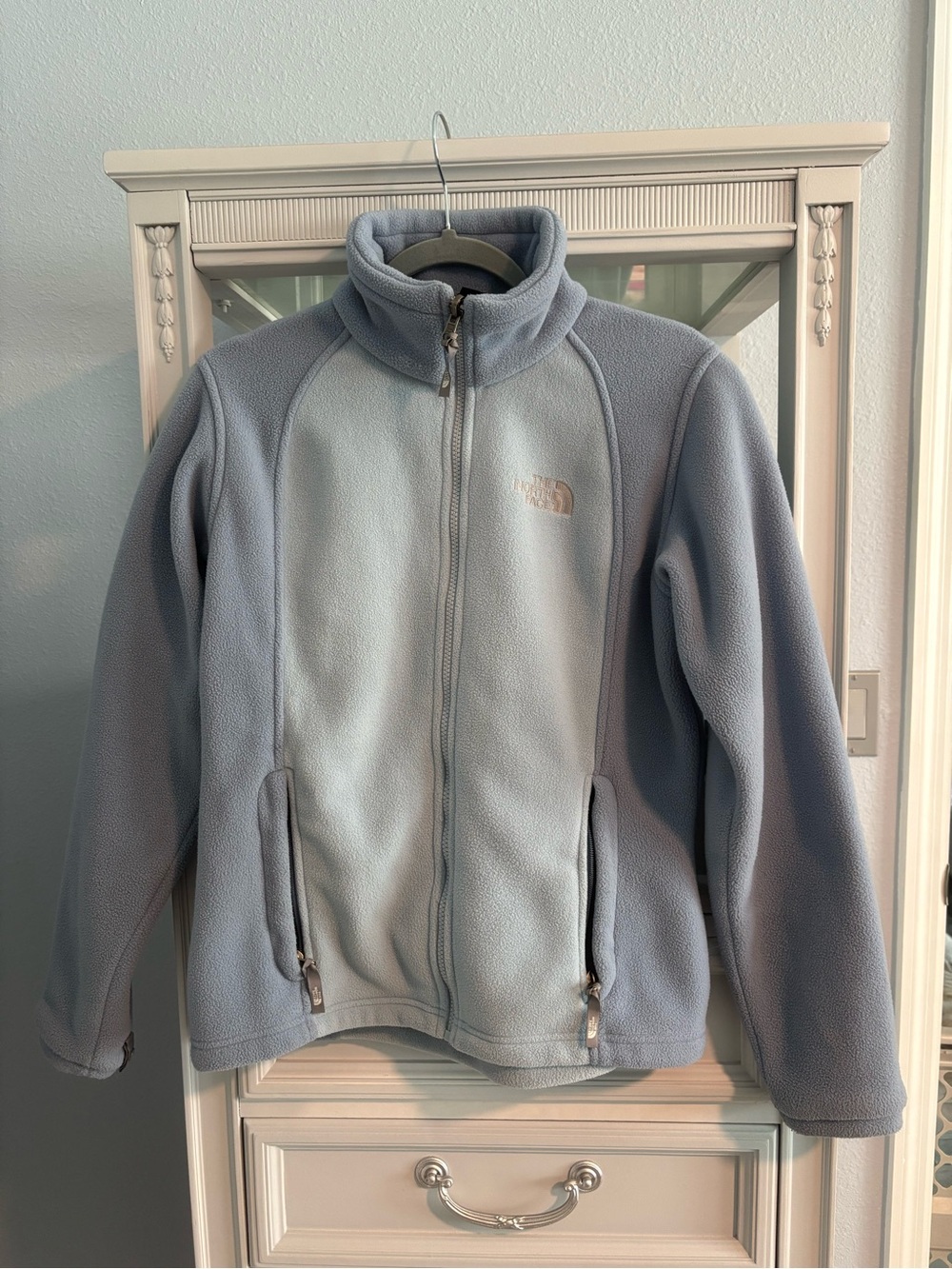 The North Face Light Blue Girls' Full-Zip Fleece Jacket